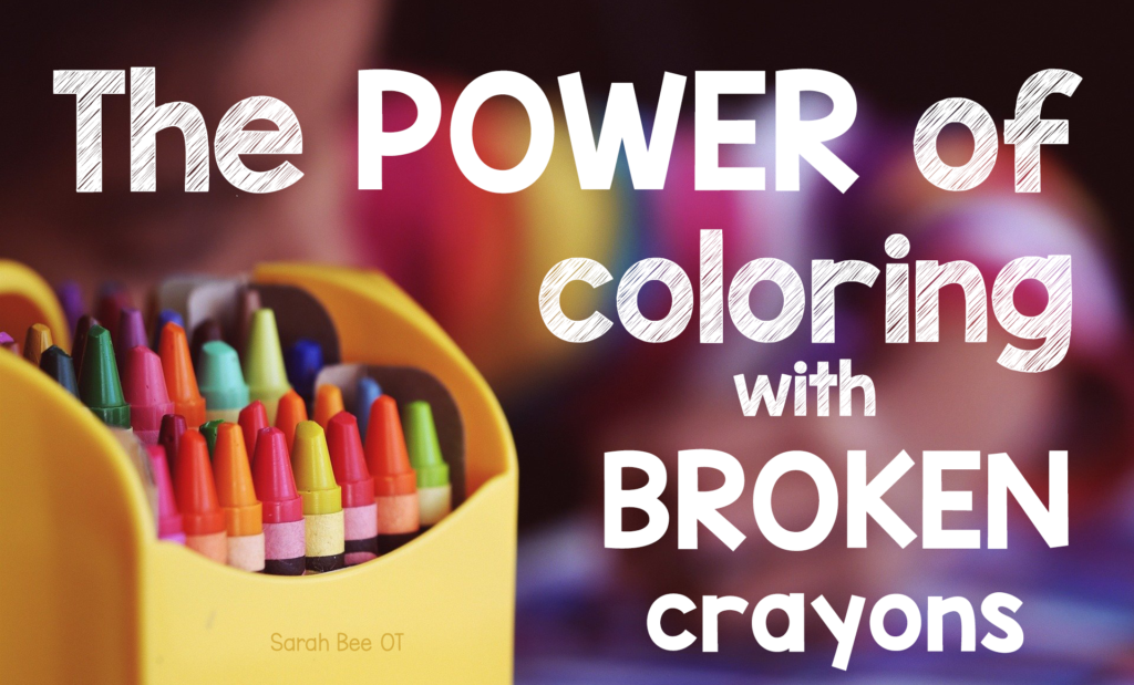 How to use broken crayons to develop pencil grasp